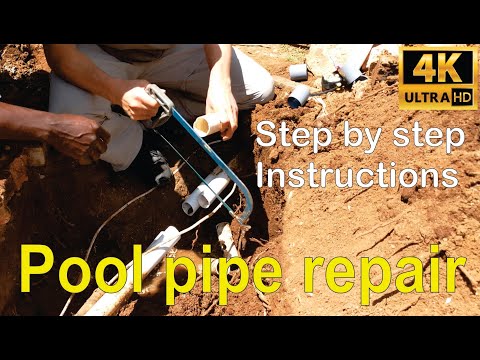 How to fix a broken pool pipe- step by step