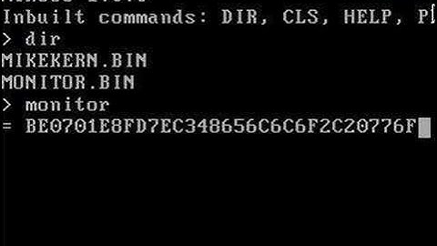 Monitor program for MikeOS ver 0.0.1