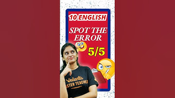 10th English | Spot The Error | Half Yearly 2024