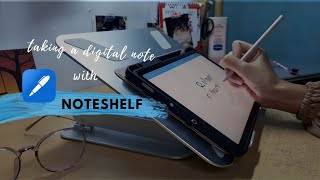 Digital Note-taking in my Samsung Galaxy S6 Lite with Noteshelf📘 ft. Lention