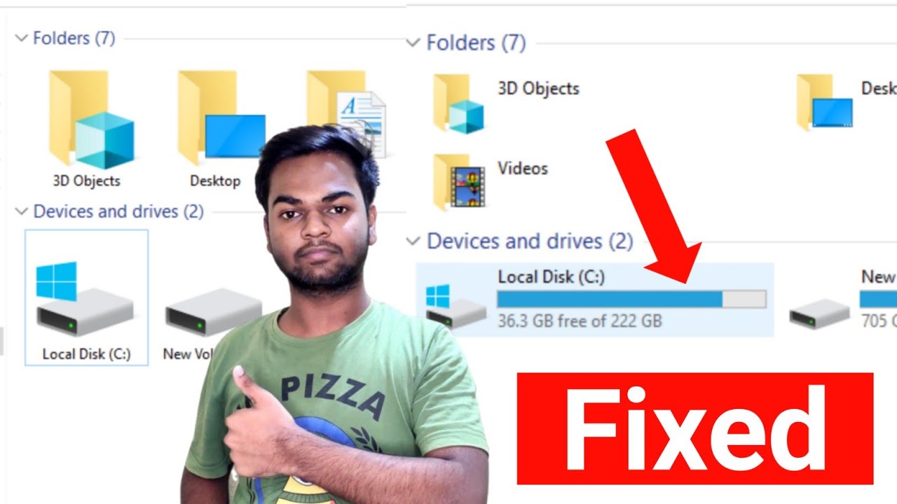 Computer Storage Bar Visual How to Fix Disk Space Blue Bar Not Showing Problem | My Computer/This ...