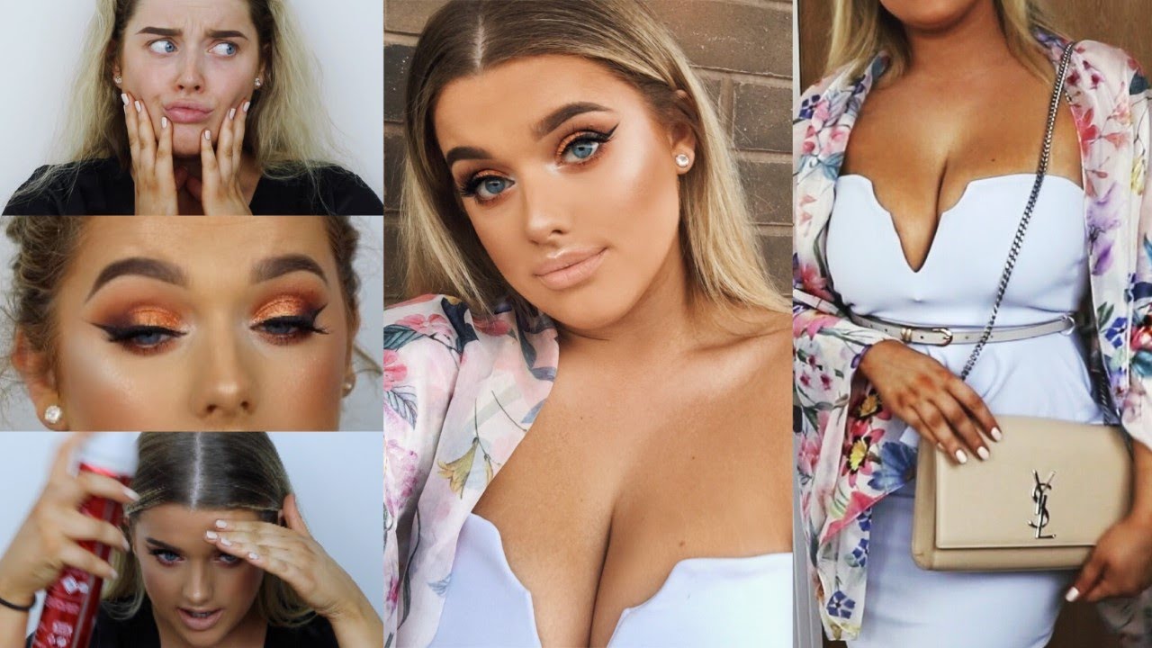 GRWM: MAKE UP + OUTFIT FOR THE RACES! | Rachel Leary