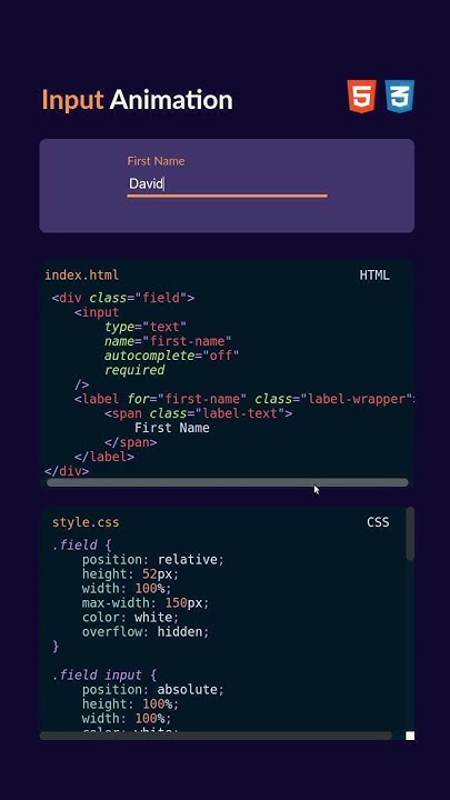 Text Input Animation #webdesign #coding #frontend - YouTube