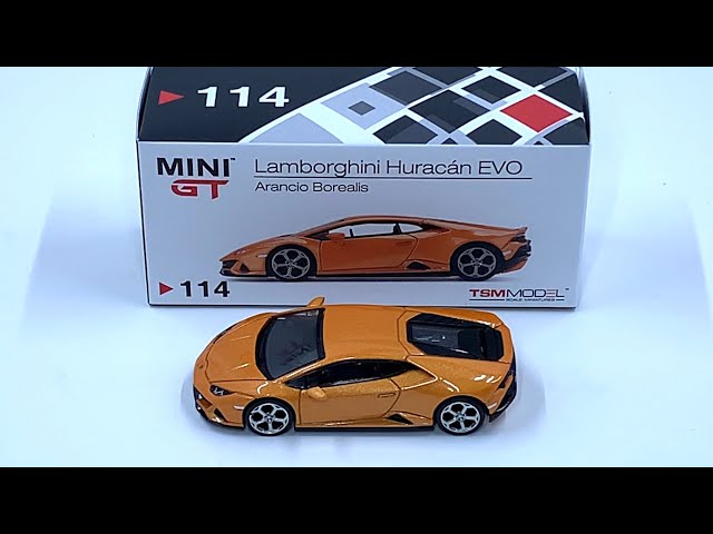 MINI GT 1:64 Overseas Edition LAMBORGHINI HURACAN EVO Arancio