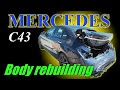 Mercedes C43 (205). Body rebuilding. Ремонт кузова. видео