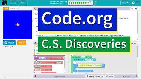 Code.org Lesson 19.9 Velocity | Tutorial with Answers | C.S. Discoveries Unit 3