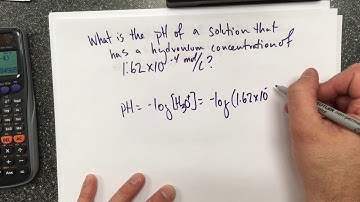 Calculating pH From Hydronium Ion Concentration