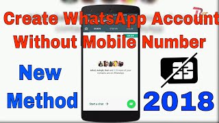 How to use whatsapp without mobile number 2018 /sim card | skip
verification code create fake account .create witho...
