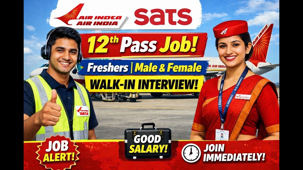 12th Pass Air India Sats Job | Airport Job | Walk In Interview ...