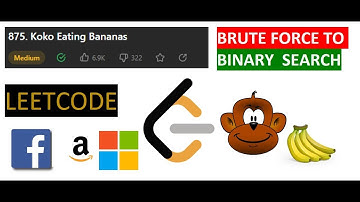 875  Koko Eating Bananas solved using Binary Search in Answer Space