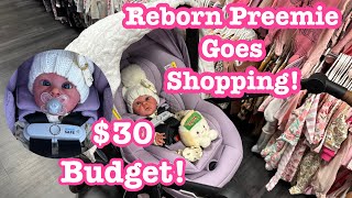 Thrift Shopping W My Tiny Reborn Doll! Reborn Baby Outing + Haul!