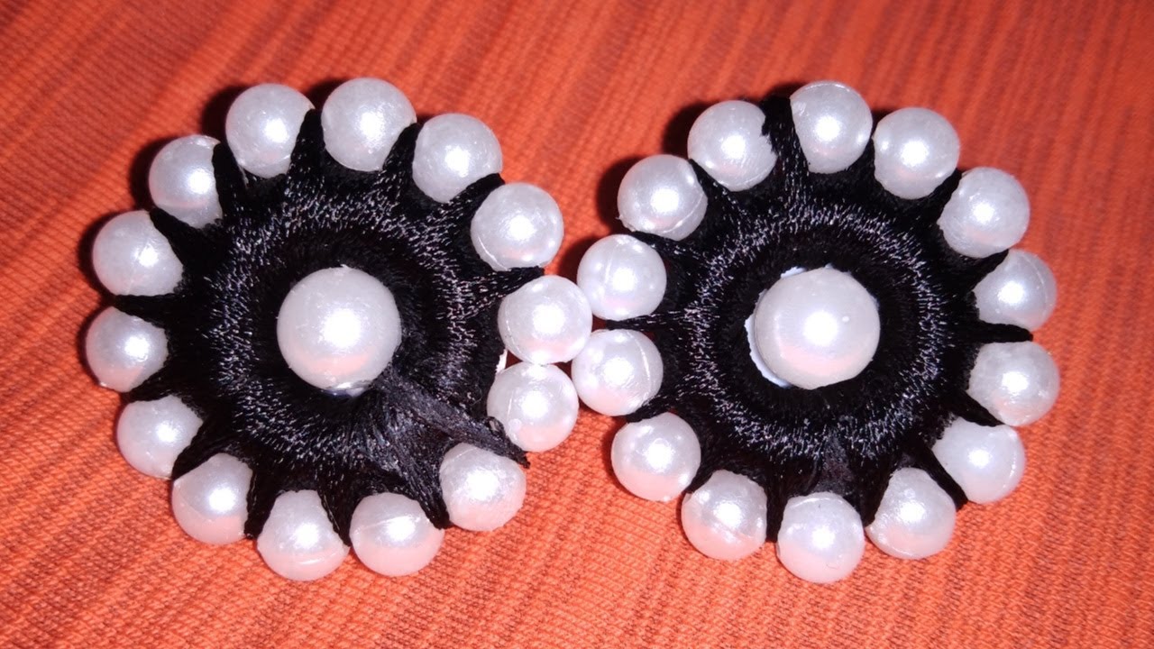 Simple stud making using silk thread |how to make stud within two minutes|Donut stud for modern look