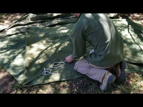 WW2 Pup Tents: How to Pack a Shelter Half for your Haversack - YouTube