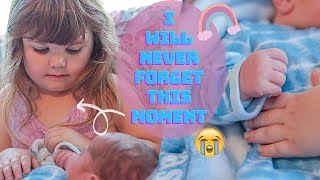 Bringing our baby home &amp; Siblings meeting baby for the first time!!!