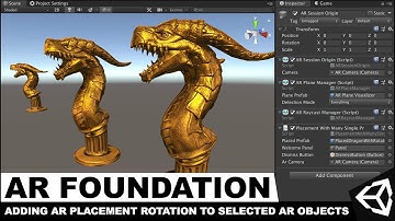 UNITY3D WITH AR FOUNDATION - Adding Placement Objects And Rotating Them Upon Selection