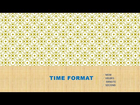 How to Use Time Format (NOW ,HOURS, MINUTE & SECOND Functions)