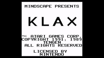 Klax (Game Boy 60Hz) - Intro / Attract Mode