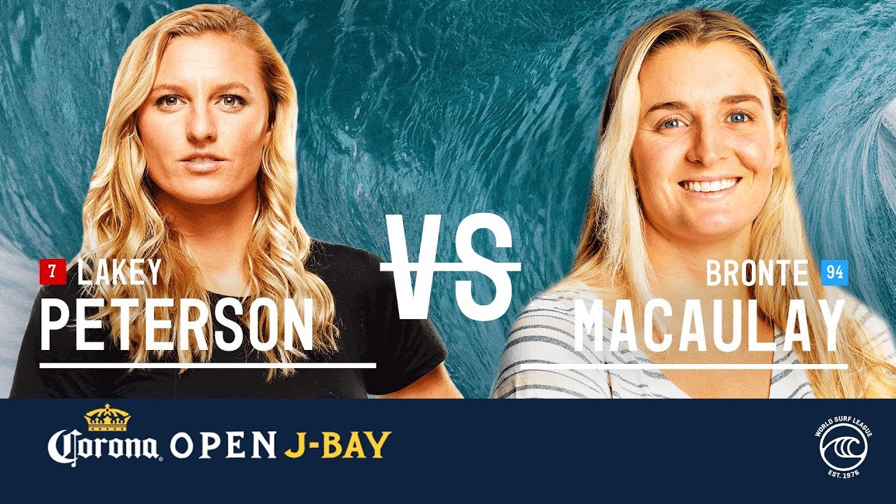 professional softball Lakey Peterson vs. Bronte Macaulay - Round of 16, Heat 8 - Corona Open J-Bay W 2019