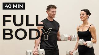 40 Min Full Body Dumbbell Workout | Strength, Abs & Arms