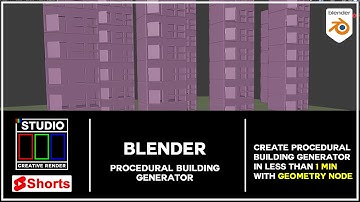Procedural building generator in blender 3.0 alpha geometry node. #shorts