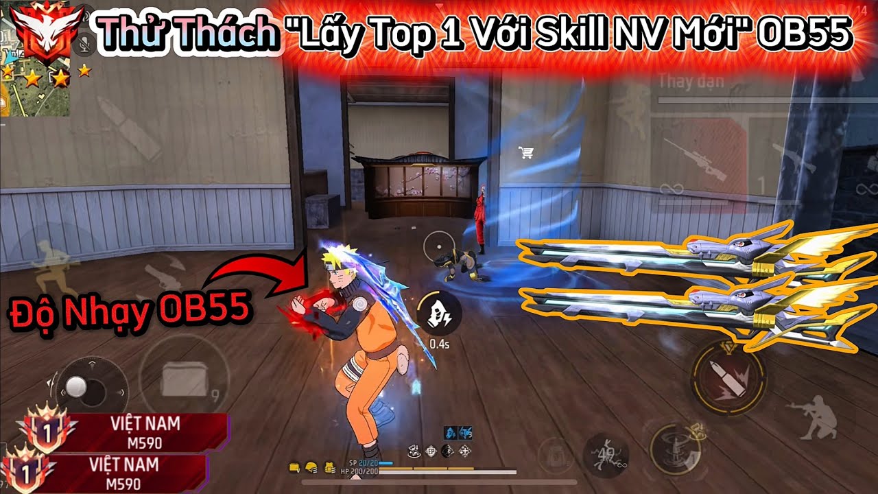 [Free Fire] Solo Squad 1 Vs 52 Test "Skill Nhân Vật Mới Kenta OB55" Lấy Top 1 Và Cái Kết Quá Cay !