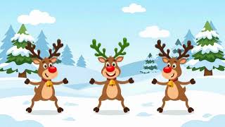 Reindeer Hop-Hop Song! 🦌🎄 Fun Christmas Dance for Kids