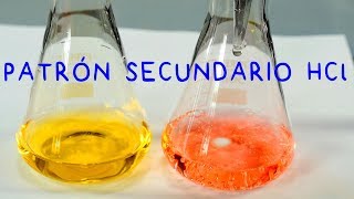 Preparación Solución Patrón Secundario HCl. Valoración Ácido Base