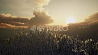 Majestic Winter Landscape Glowing By Sunlight | Motion Graphics - Envato elements