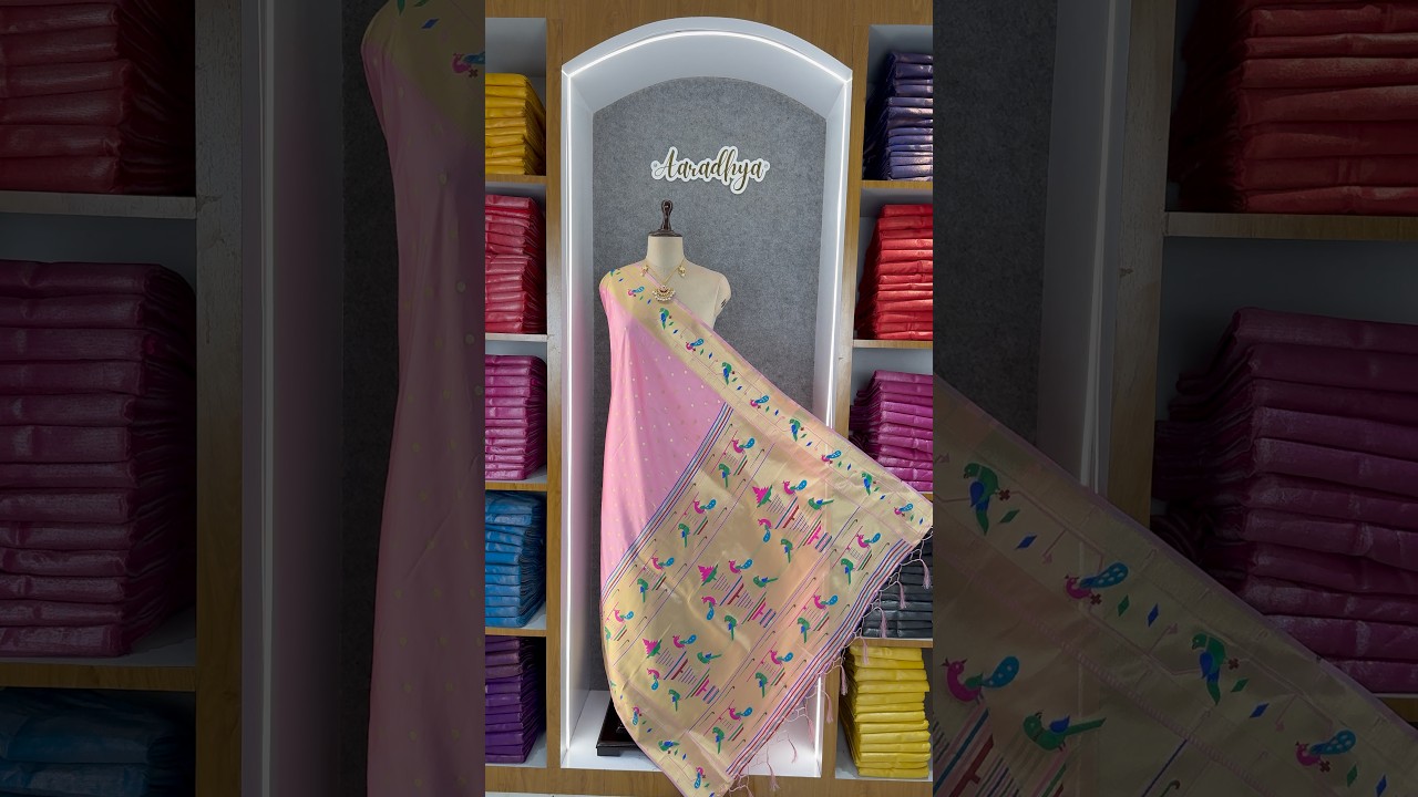 Dupatta - Pure Zari Peacock Motif Paithani Dupatta