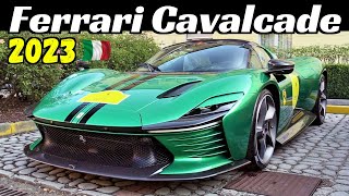 Ferrari Cavalcade 2023 - Road to Rome preview - Daytona SP3, Monza SP2, 812 Competizione, SF90, Roma