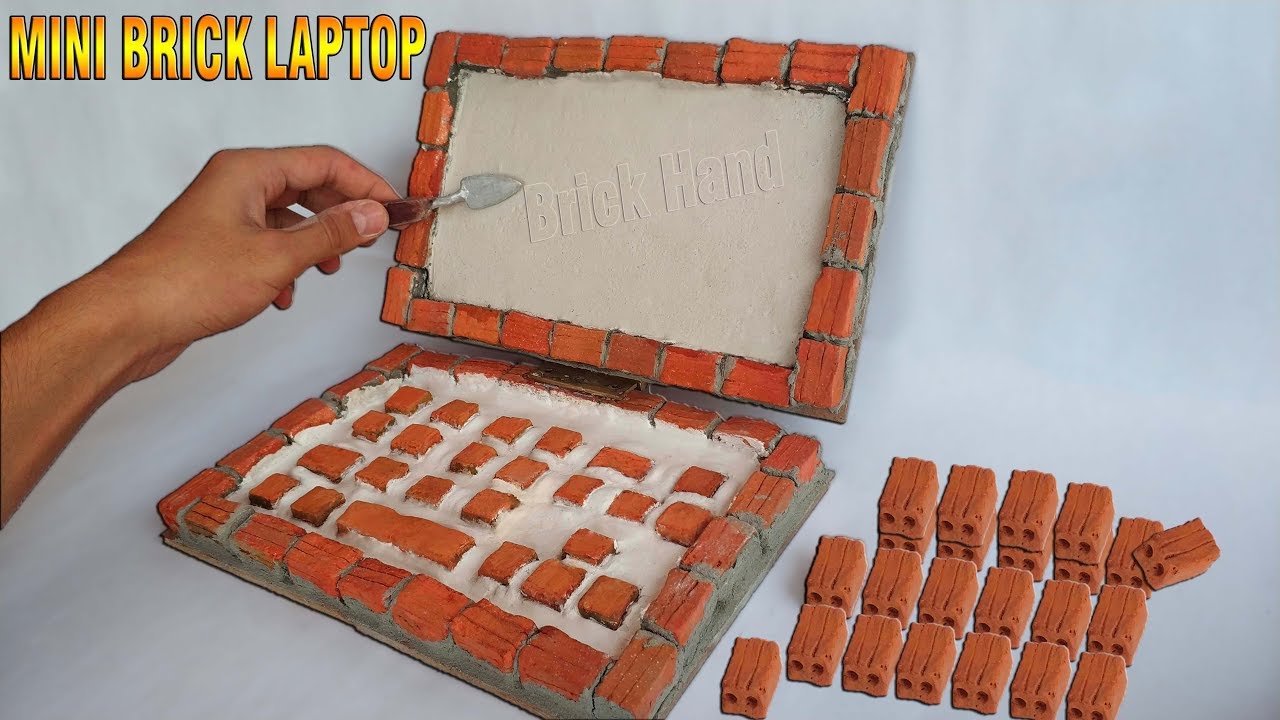 How to build a MINI BRICK LAPTOP - Bricklaying - YouTube