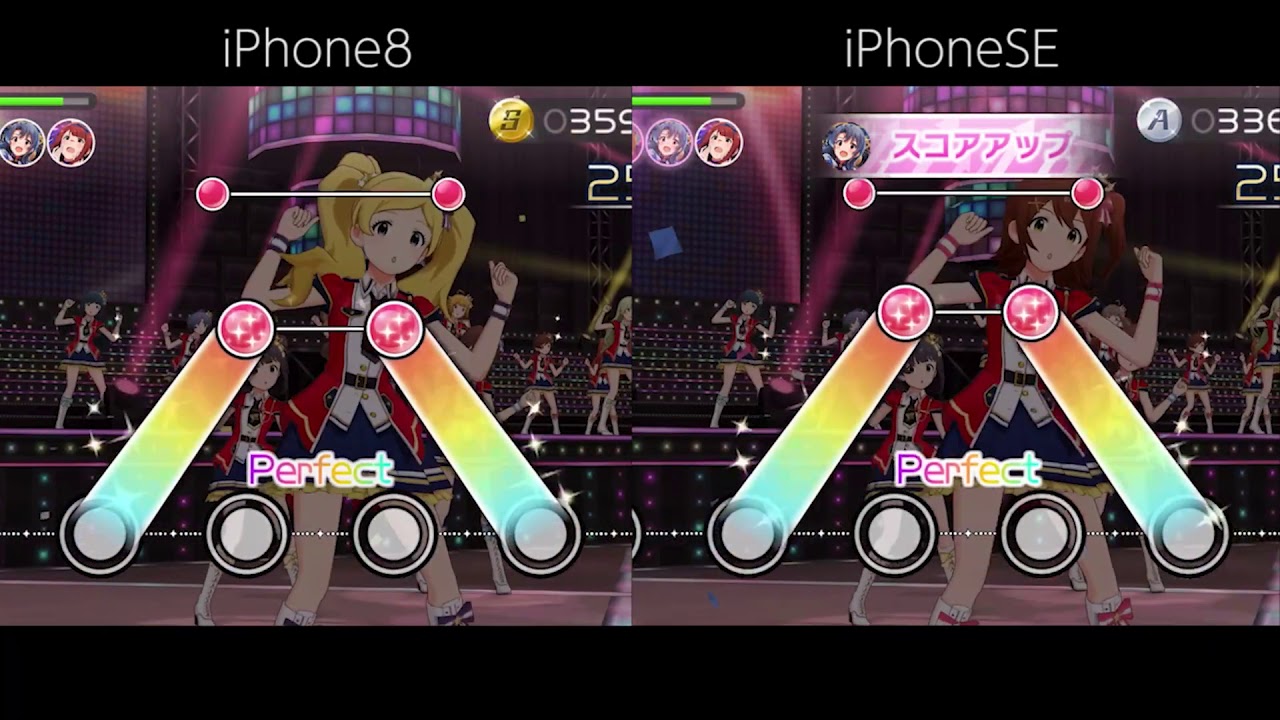 ミリシタ Iphone 8 Se第二世代 39人ライブ比較 動作確認 Thank You Youtube