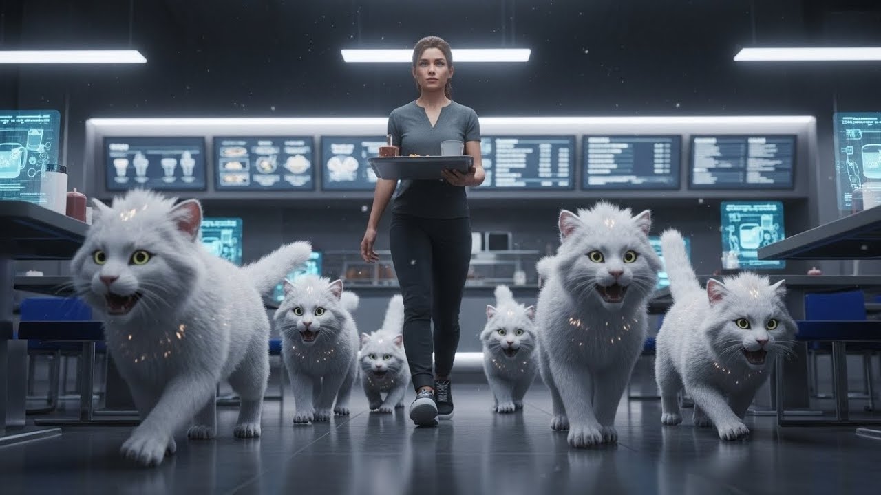 The Predator Cub Cats Followed Her Into the Cafeteria — They Now Anticipate Their Own Tray