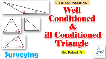 well conditioned and ill conditoned triangle,Surveying, Civil Engineering By Palash Sir