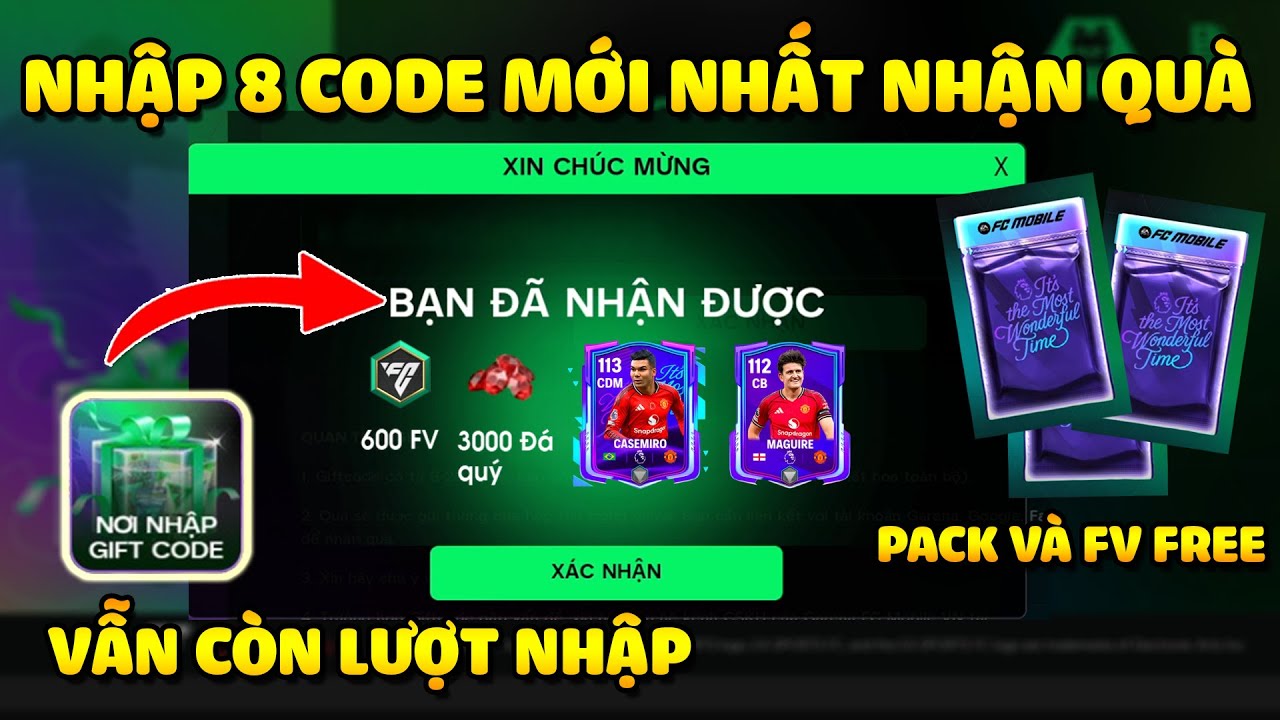 Tổng Hợp 8 Code FC Mobile VN Mới Nhất Nhận FV, Pack Cầu Thủ Và Gem Code Boxing Day