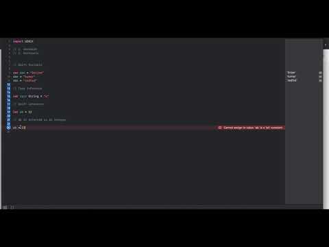 iOS - Swift Tutorial: Variables and Constants