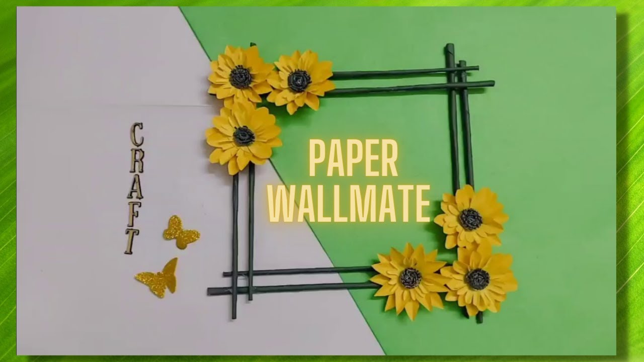 Easy and Quick Heart Paper Wall Hanging Ideas / Butterfly Wall decor /  Cardboard Reuse Room DIY