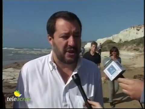 Teleacras - Matteo Salvini a Scala dei Turchi