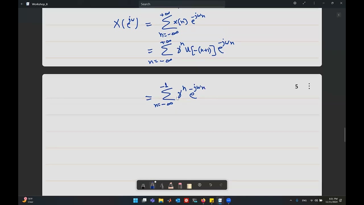 10.3 Example 2 for DTFT: Discrete-Time Noncausal Exponential