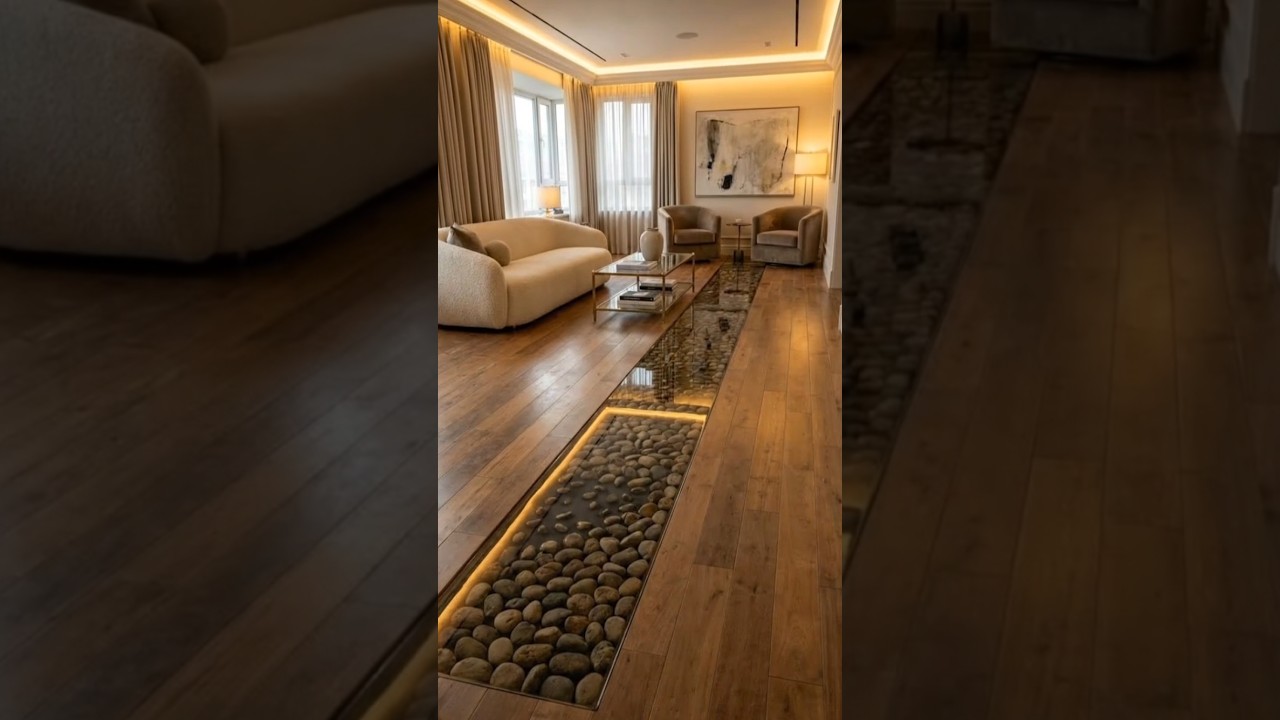Living Room — Luxury Epoxy River Floor Design 