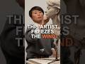 Bronze Sculptures Frozen In The Wind @luo_li_rong_art #art #sculpture #bronzeart #shorts