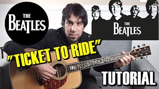 Como tocar &quot;Ticket to ride&quot; The Beatles en Guitarra acordes rasgueo y punteos