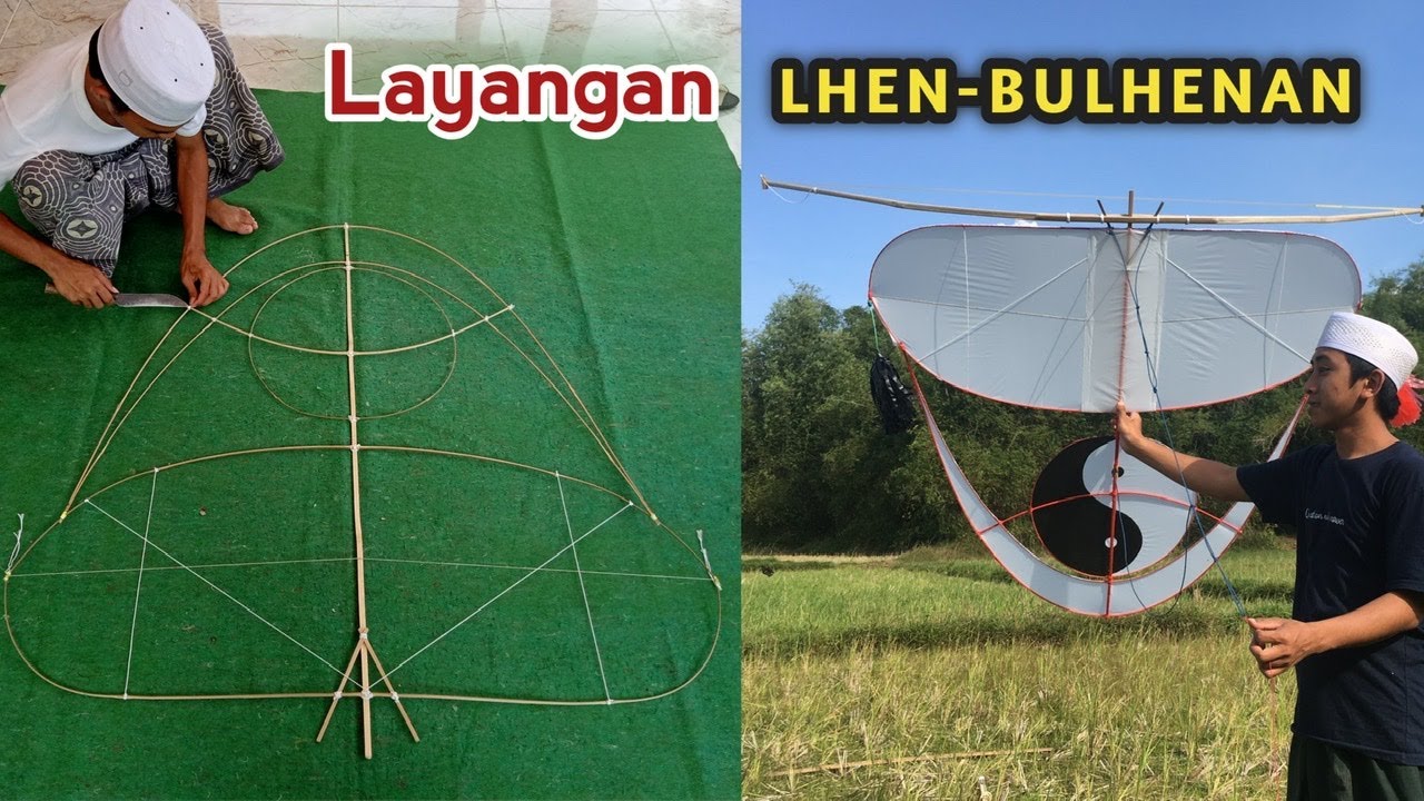 Tutorial cara membuat layangan LHEN BULHENAN ( madura )