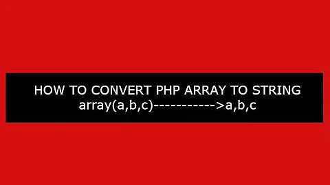 How to convert php array to string