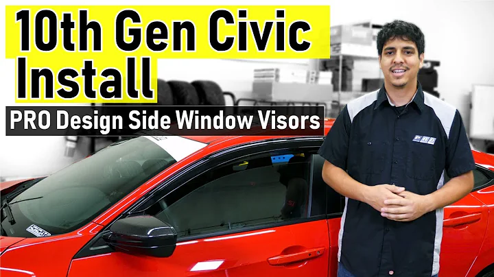 PRO Design Side Window Visors Install w/ Vinyl Wrap - 10th Gen Civic 2016 2017 2018 2019 2020 2021