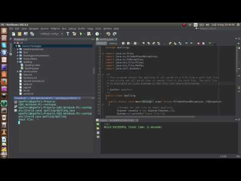 Prog. Exercise - Spelling check of  a File from words dic File (Java)