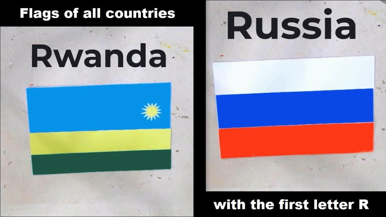 How to make Flags of all countries with the first letter R - YouTube