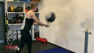 Medicine Ball Split Stance Overhead Throw