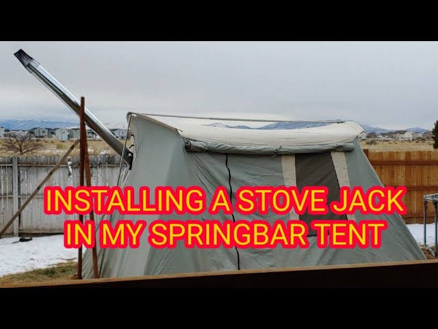 Installing A Stove Jack In My Springbar Canvas Tent - YouTube