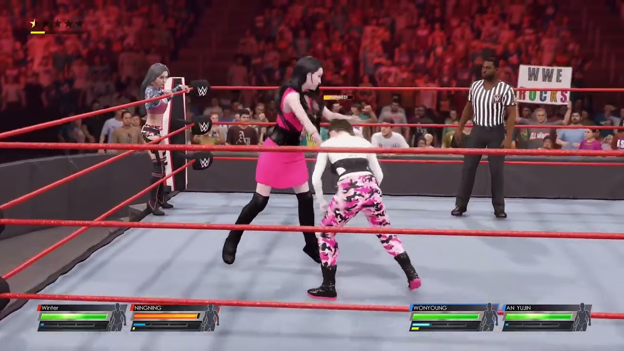 NINGNING & WINTER VS WONYOUNG & YUJIN | AESPA VS IVE | WWE 2K22